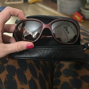 Oakley Warm Up Sunglasses Purple Plum with case